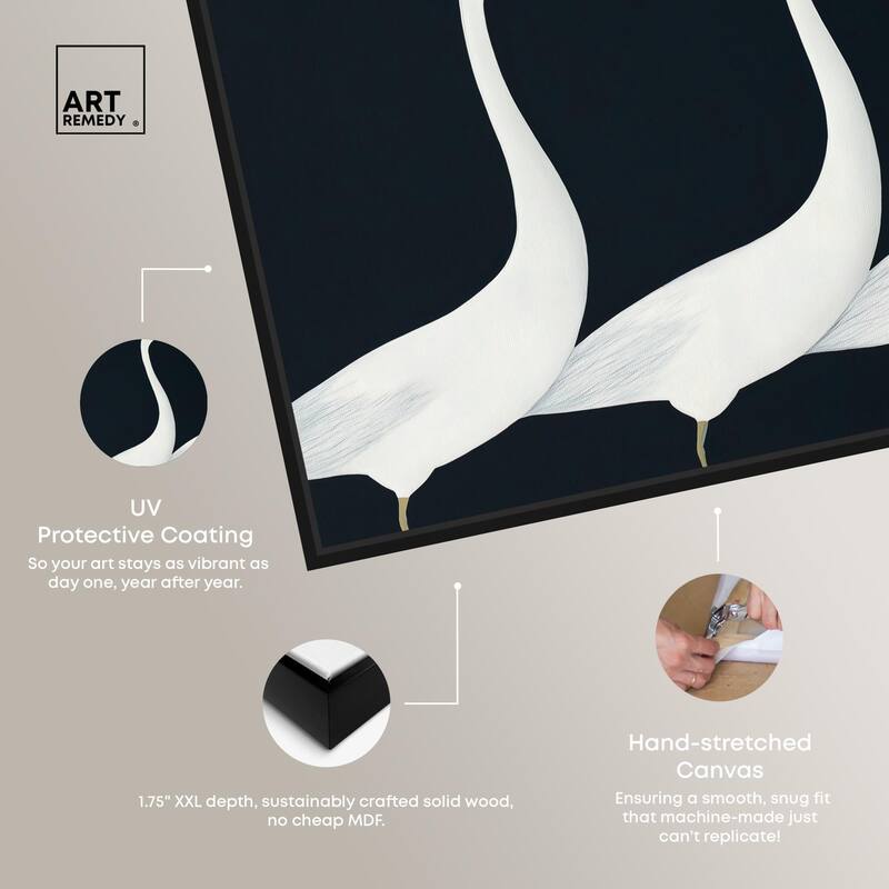 Trio of Swans Canvas by Art Remedy