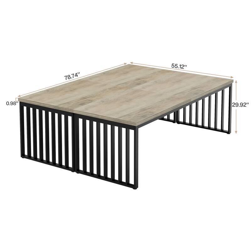 6.5 ft Conference Table, Small Conference Room Table - 2-pieces