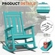 preview thumbnail 25 of 174, Outdoor Patio HDPE Rocking Chiar, Extra Wide Seat & Backrest