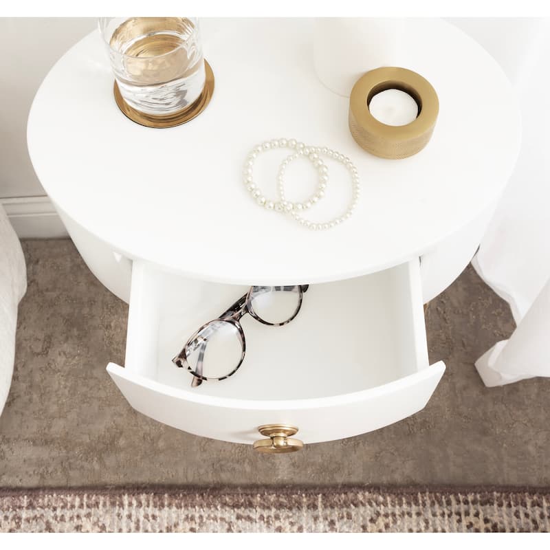 Kate and Laurel Decklyn Glam Oval Side Table