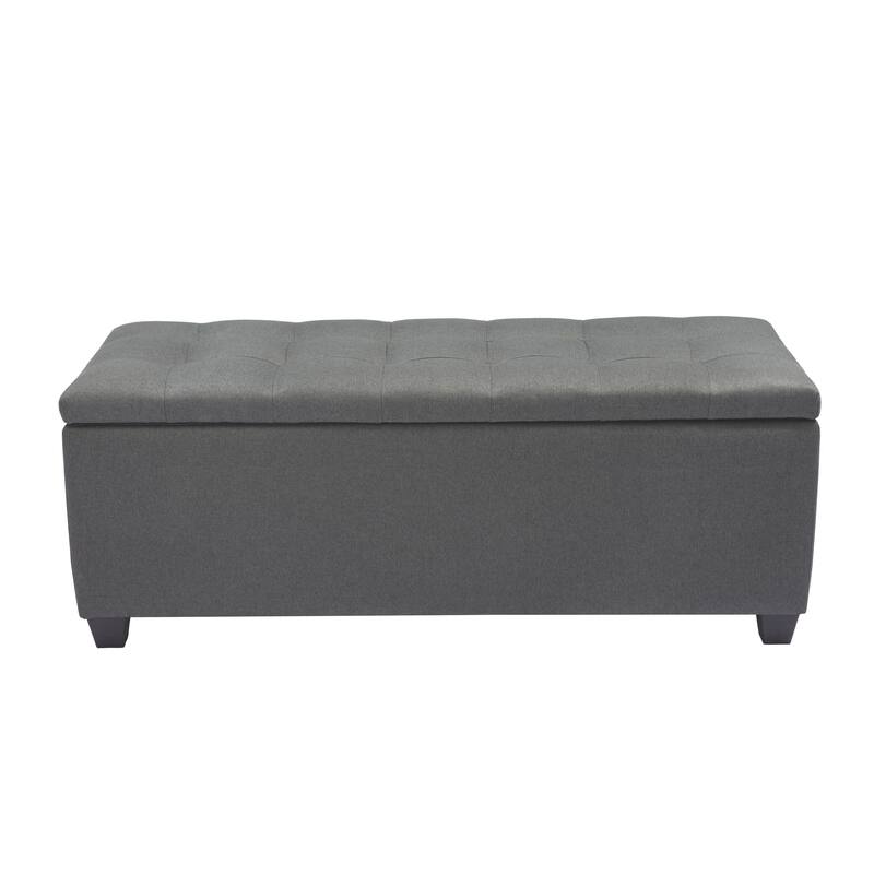 Porthos Home Ved Storage Bench, Flip Top, Fabric Upholstery