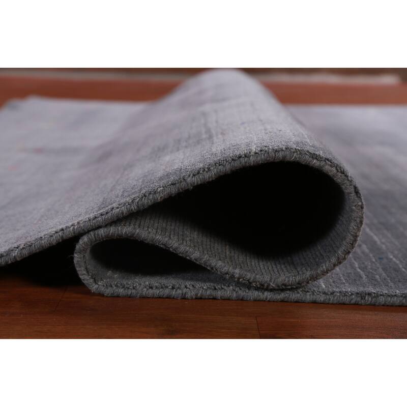 Hand Knotted Oriental 100% Wool Carpet Tribal Tribal Greys & Charcoal Gabbeh Area Rug - 10' 1'' X 8' 3''