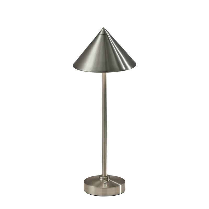 Ritchie LED Cordless Table Lamp - Brushed Steel