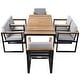 preview thumbnail 14 of 34, 7-Piece Outdoor Patio Steel Dining Set with Umbrella Hole and 6 Cushioned Armchairs