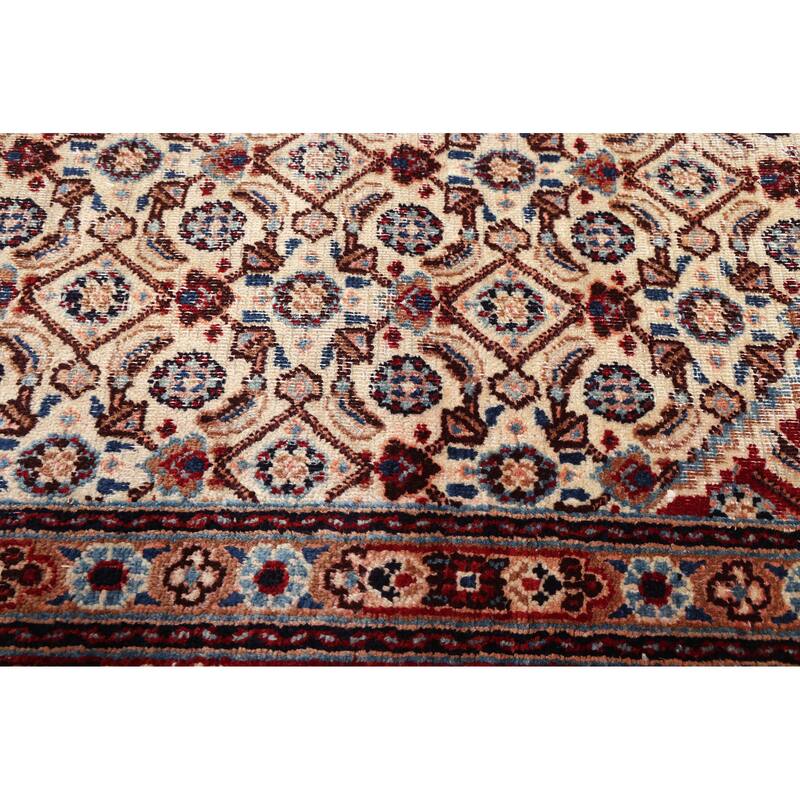 ECARPETGALLERY Hand-knotted Antalya Vintage Cream Wool Rug - 9'5 x 12'6