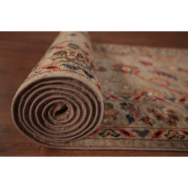 Vegetable Dye Ziegler Oriental Runner Rug Hand-Knotted Wool Carpet - 2'9" x 9'9"