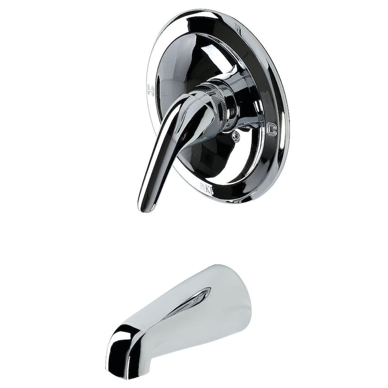Kingston Brass Tub Only Trim Package with Single Lever Handle and Tub - Polished Chrome