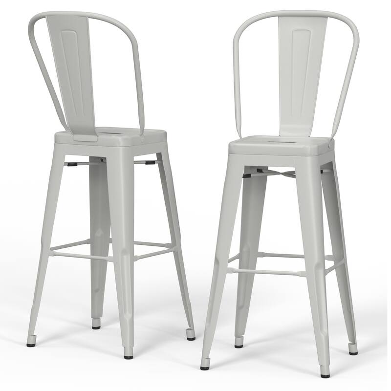 WYNDENHALL Freya Industrial Metal Stool (Set of 2)
