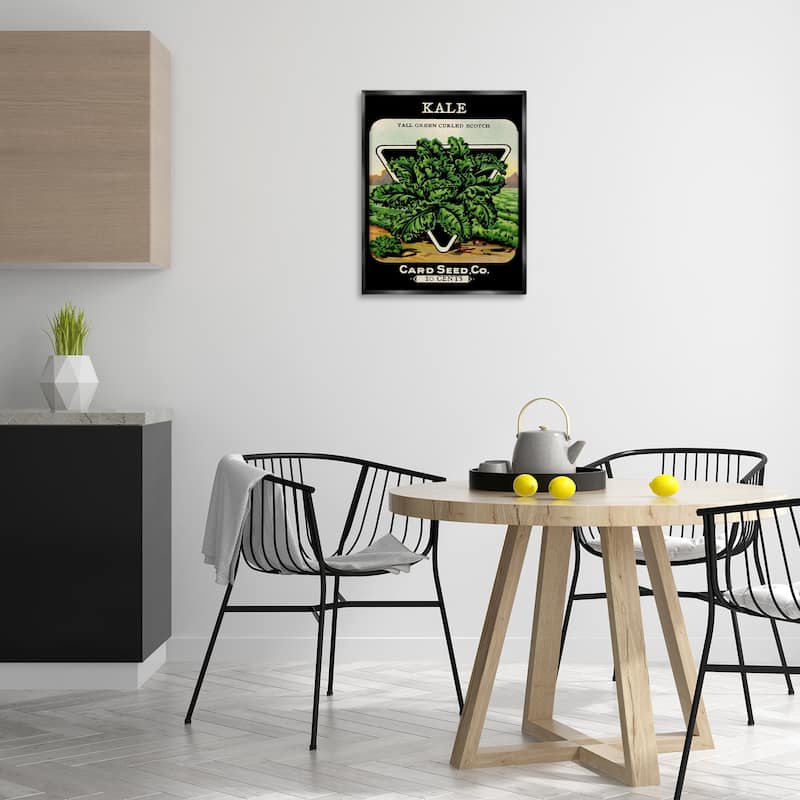 Stupell Vintage Garden Kale Framed Floater Canvas Wall Art Design By Lil' Rue