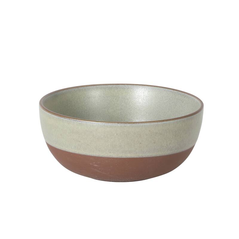 Gibson Elite William Crest 4 Piece Cereal Bowl Set, 6.25" Round Stoneware Reactive Glaze Finish, Soup, Dessert & Snack Bowls