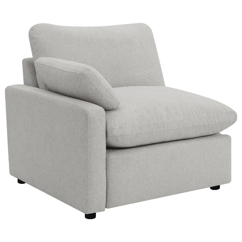 Biny Modular Power Reclining Loveseat, 2 Pillows, Light Gray, 86 Inch