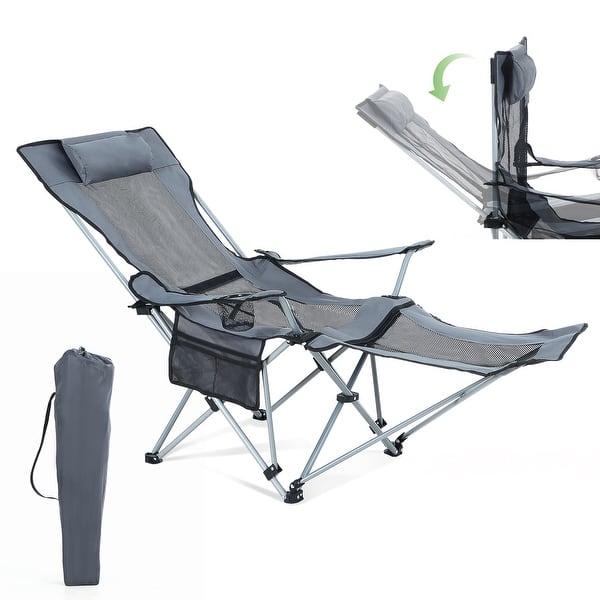 Sport Brella Folding Recliner Chair With Footrest And Umbrella Blue Reclining Ca