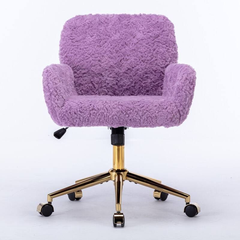 Office Chair Home Office Chair with 360°Swivel and Golden Metal Base