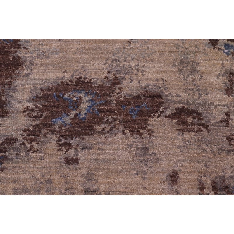 Eclectic Anderson Blue/Brown Wool&Silk Rug - 8'1'' x 10'1'' - 8 ft. 1 in. X 10 ft. 1 in.