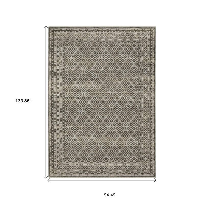 HomeRootsDiamond Traditional Rectangle Area Rug