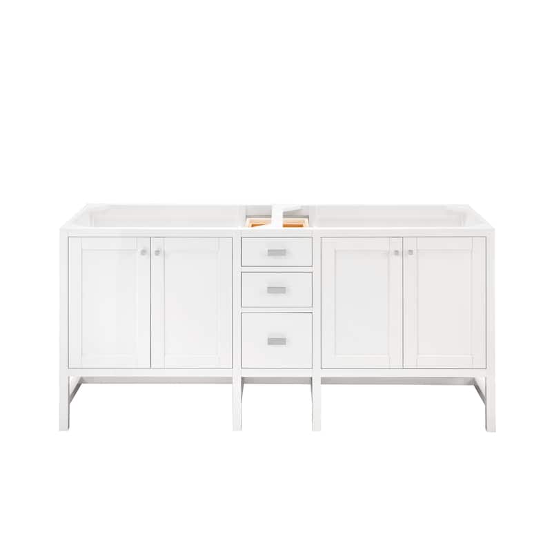 James Martin Vanities Addison 72" Double Vanity, Glossy White