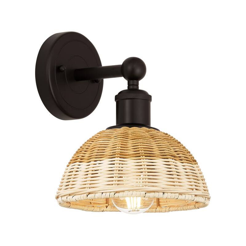 Innovations Lighting Endless Possibilities Edison - Bristol Natural II - 1 Light 8" Sconce - Oil Rubbed Bronze/Natural
