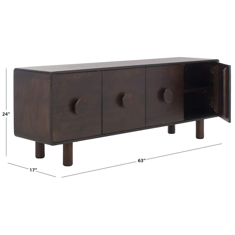 SAFAVIEH Couture Jennamira 4 Door Wood Sideboard - 63Wx17Dx24H