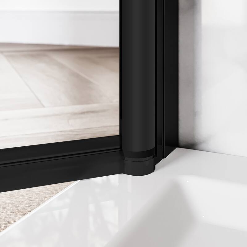 Elegant Adjustable Width Frameless Pivot Swing Shower Door with 1/4 inch Transparent Tempered by Certified Glass Door