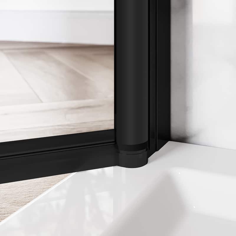 Elegant Adjustable Width Frameless Pivot Swing Shower Door with 1/4 inch Transparent Tempered by Certified Glass Door