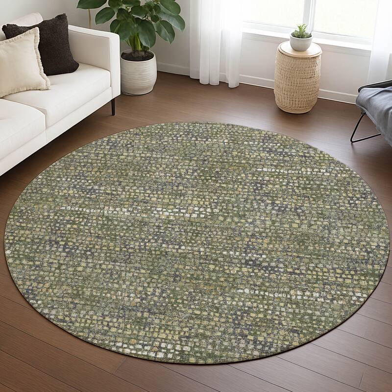 Machine Washable Indoor/ Outdoor Casual Kersey Chantille Rug
