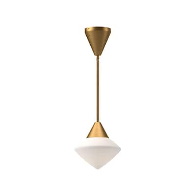 Alora Lighting PD537508OP Nora 8" Wide Mini Pendant with Opal Glass