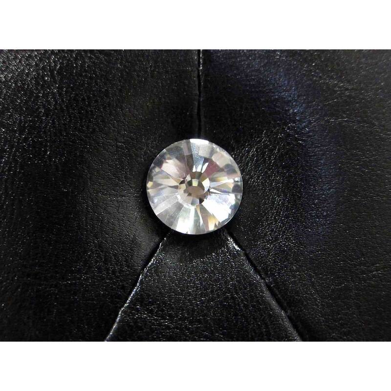 Contemporary Black Finish 1PC Fully Upholstered Tufted Platform Bed