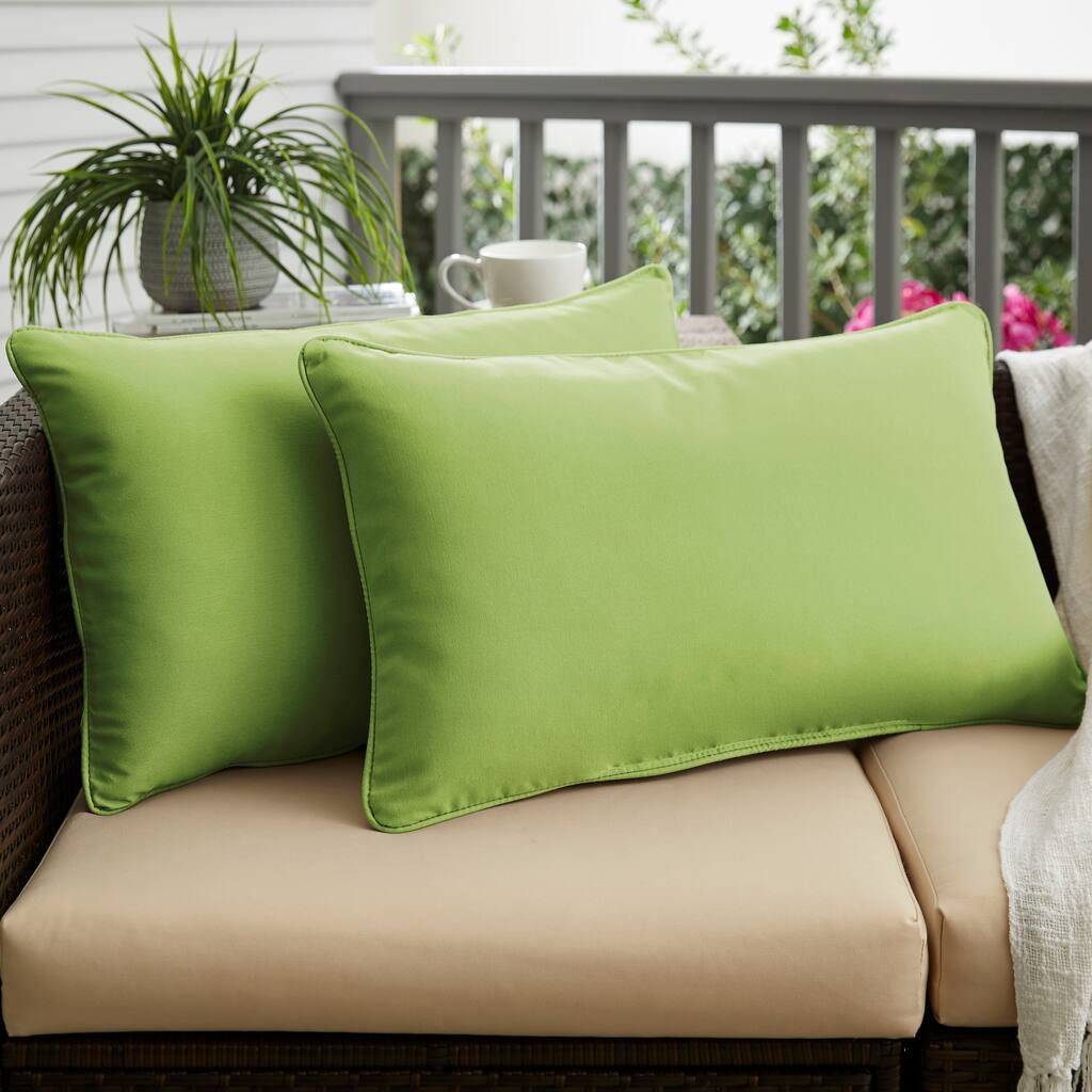 Apple Green Indoor/ Outdoor Pillow Set