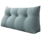 preview thumbnail 10 of 35, Backrest Reading Throw Pillow Wedge Headboard for Twin Bed Grey
