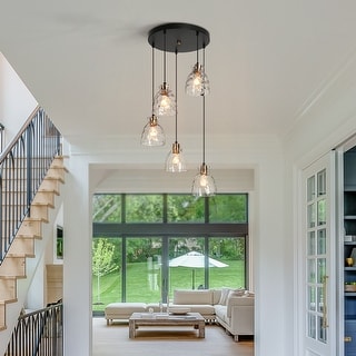 Modern 3-Light Gold Chandelier Cluster Glass Island Lights Modern 3-Light Gold Chandelier Cluster Glass Island Lights