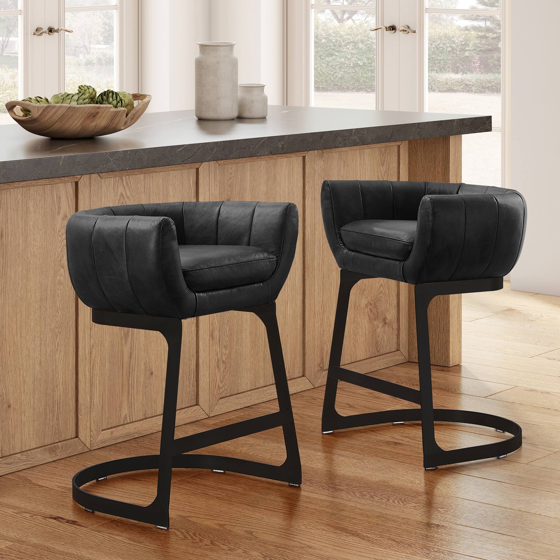 Art Leon Genuine Leather Barstool Counter Stool Bed Bath Beyond 37884515
