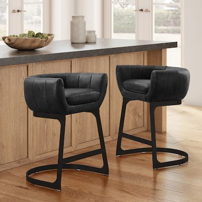 Art Leon Genuine Leather Barstool Counter Stool