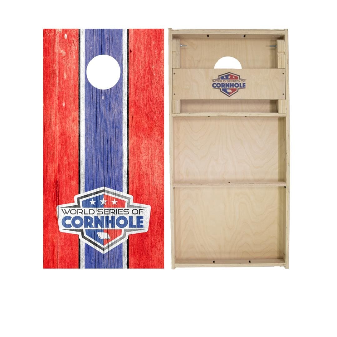Red and Blue Stripes Regulation 2x4 Cornhole Board Set