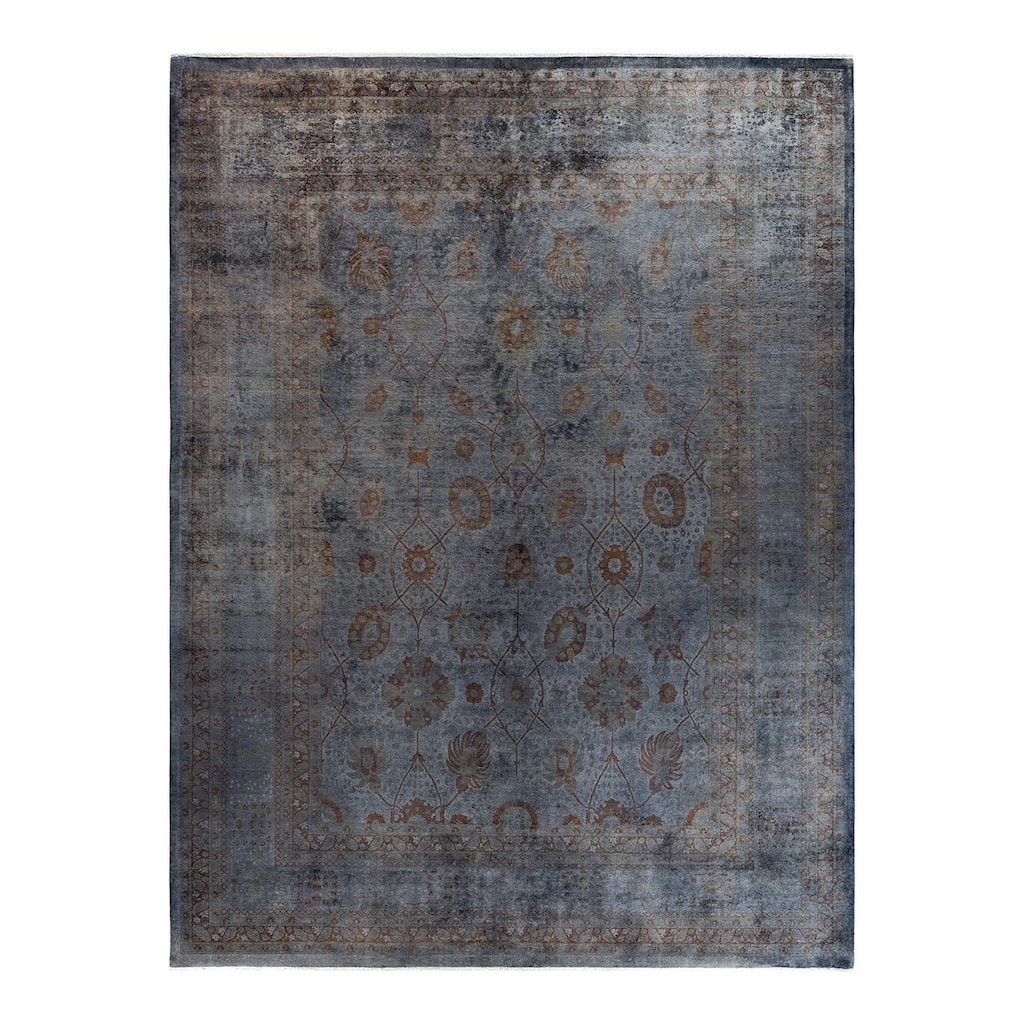 Contemporary Overdyed Wool Hand Knotted Area Rug - 10' 4" x 13' 9"