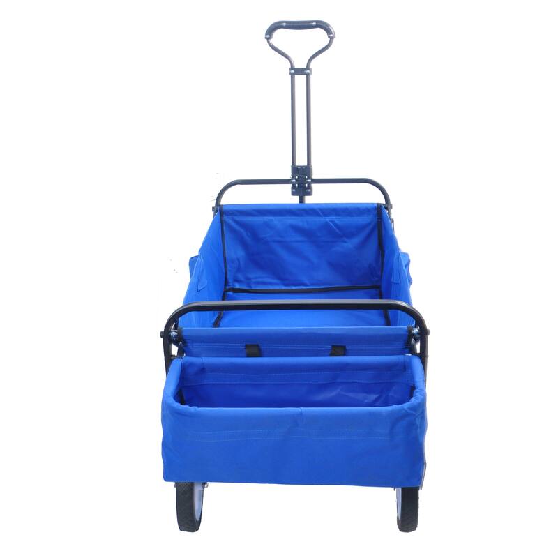 Folding Garden & Beach Utility Wagon Cart, Blue