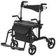 preview thumbnail 2 of 12, 2 in 1 Rollator Walker & Transport Chair for Seniors Black