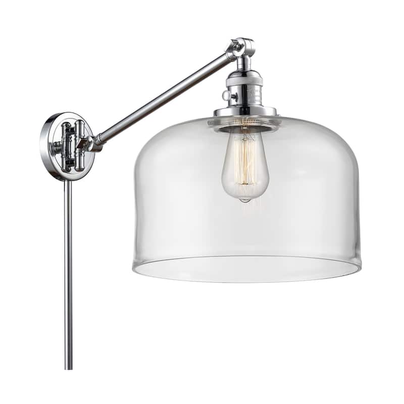 Innovations Lighting X-Large Bell Single Light 13" Tall Bathroom - Polished Chrome / Clear
