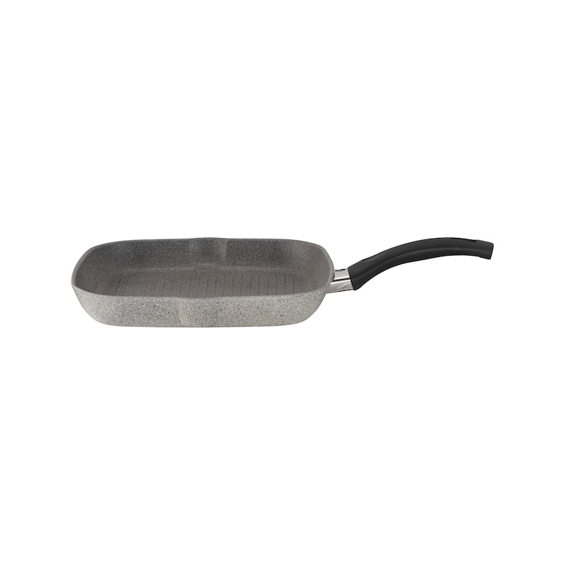 BALLARINI Parma by HENCKELS Forged Aluminum 11-inch Nonstick Grill Pan, Made in Italy - Granite - Granite - 11-inch