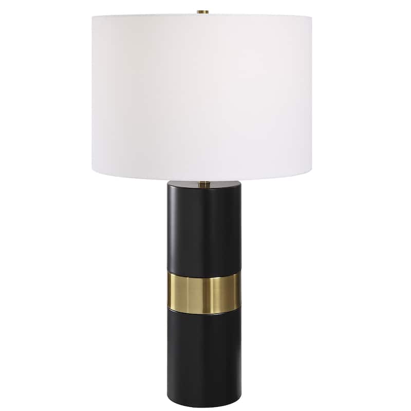 Round Metal Table Lamp - 14"W x 26.5"H x 14"D
