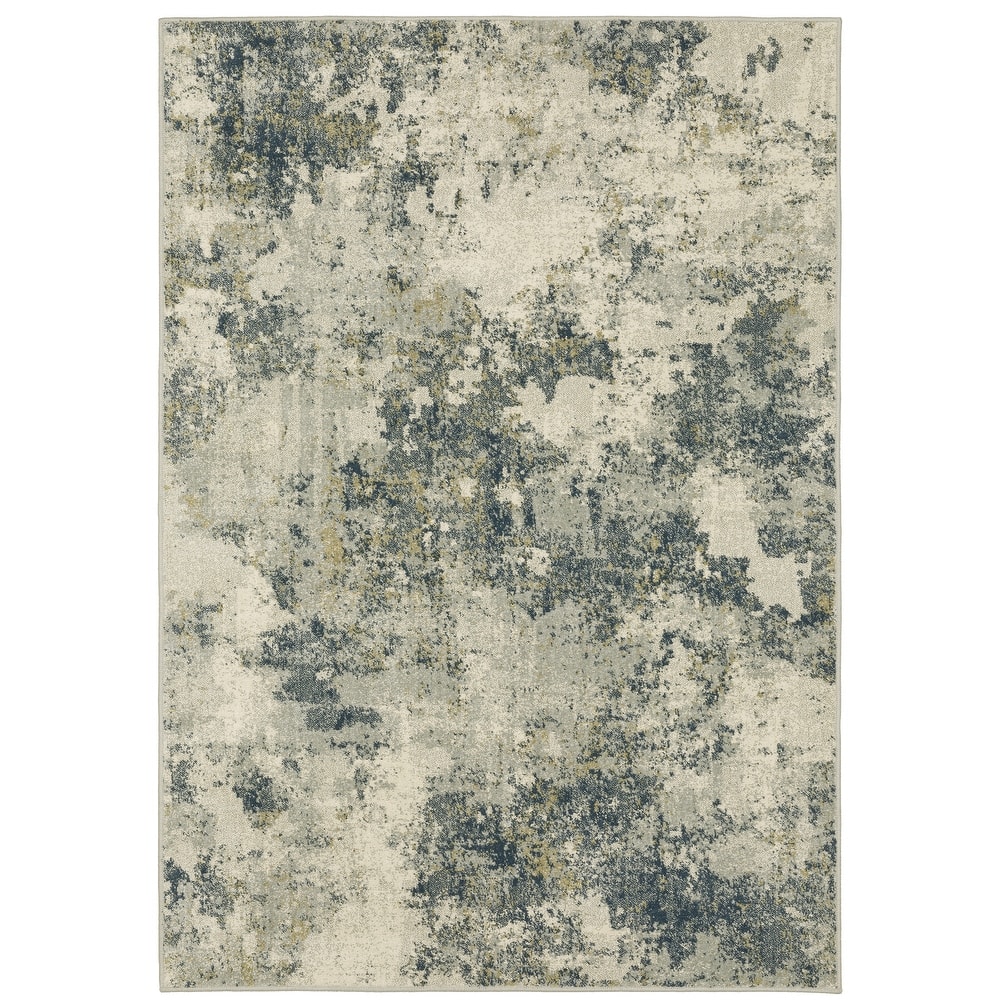 Style Haven Bassel Distressed Abstract Beige/ Teal Indoor Area Rug