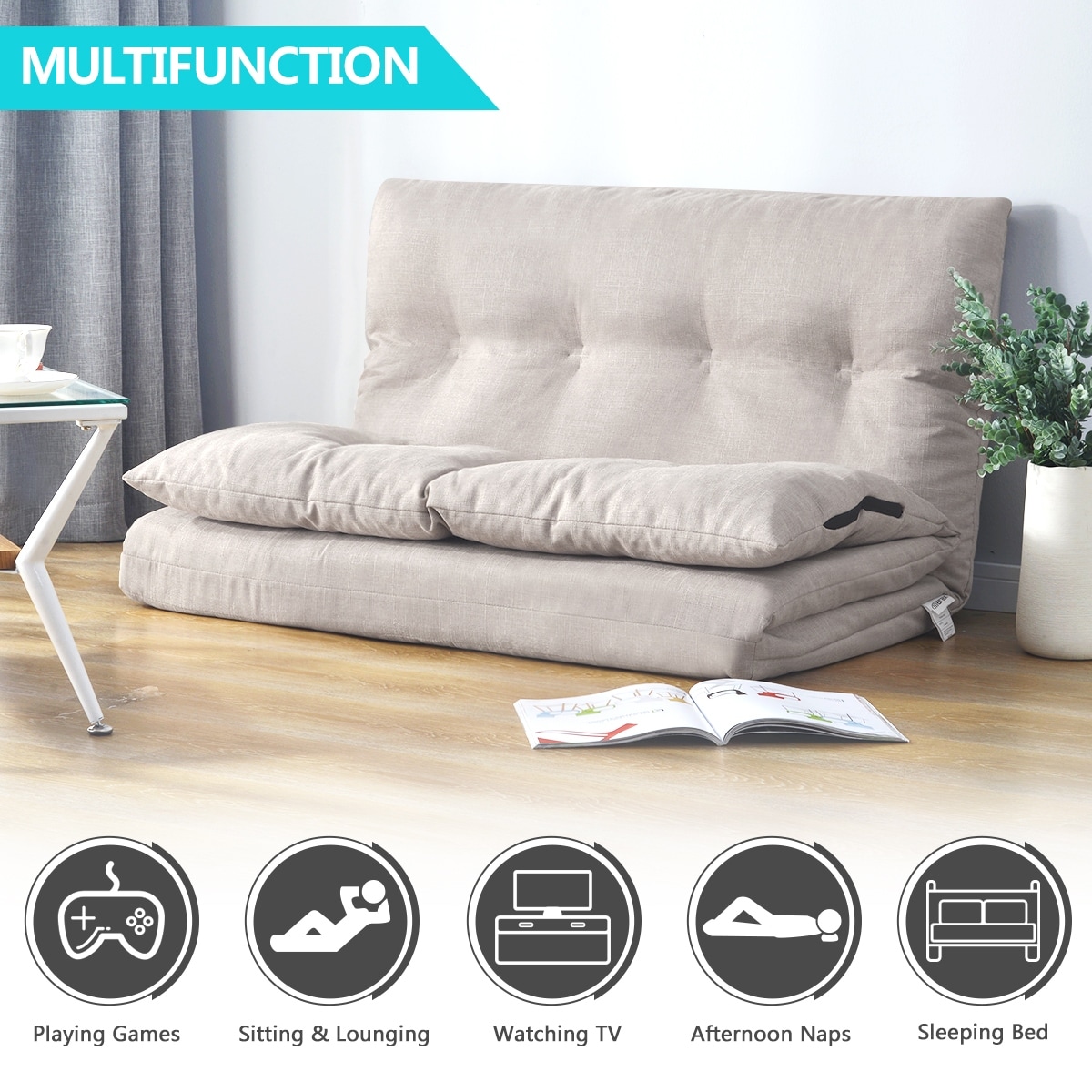 Merax foldable floor hotsell couch