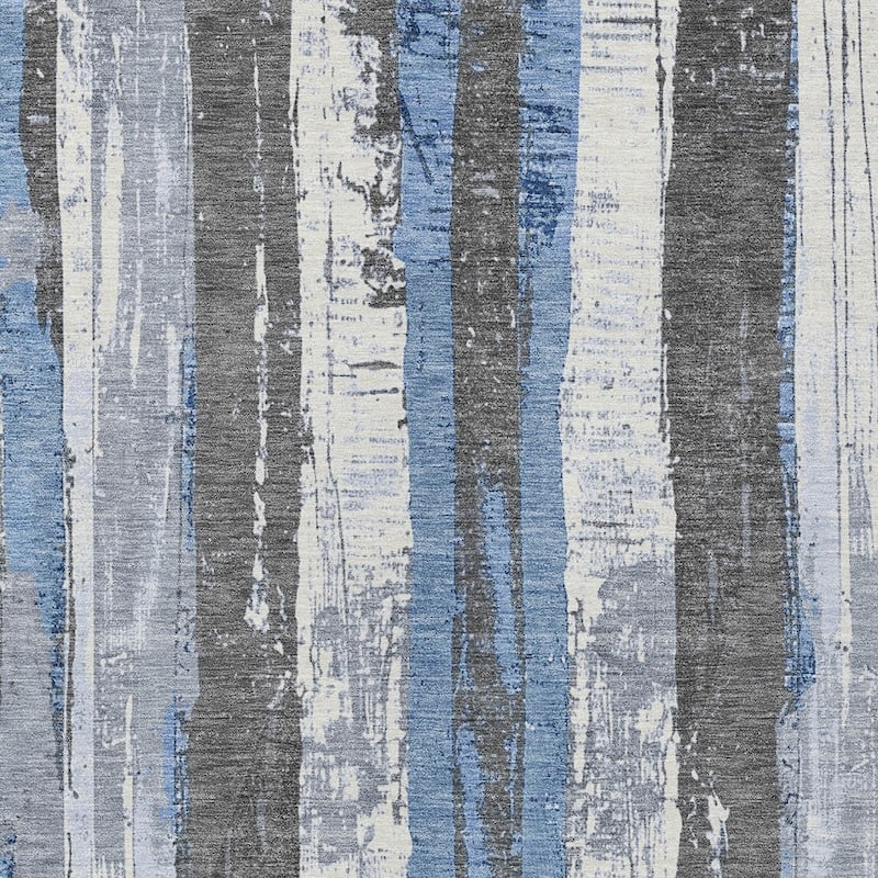 HomeRoots Striped Transitional Rectangle Outdoor Rug