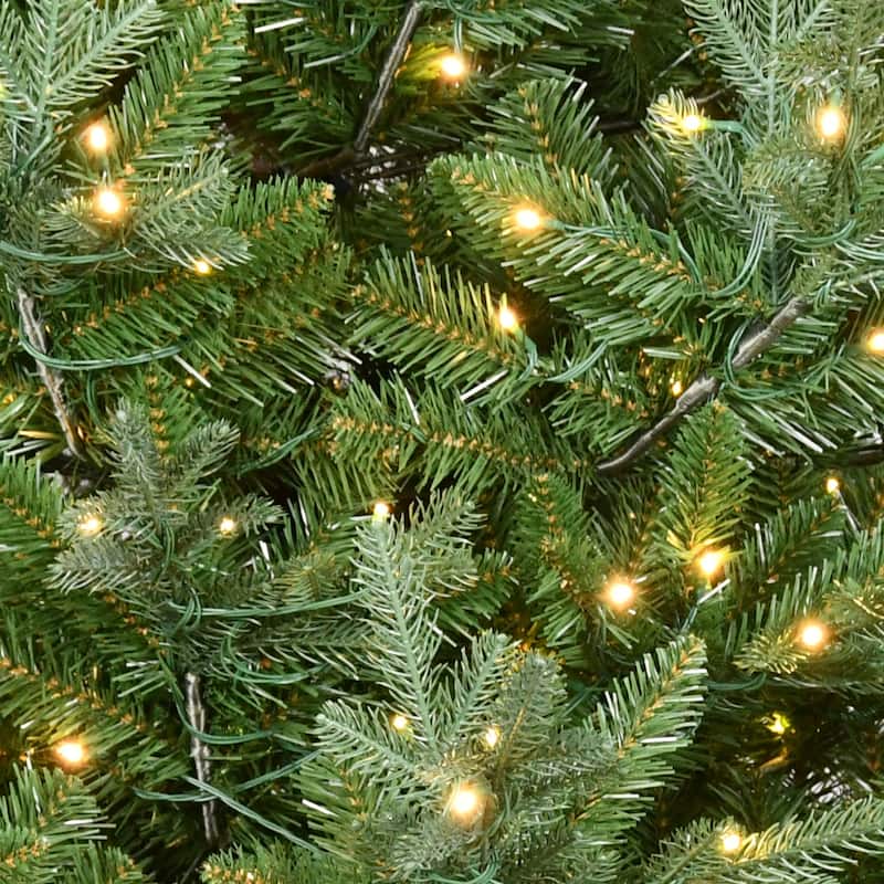 Puleo International 12' Pre-Lit Artificial Hillside Spruce Tree