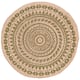 SAFAVIEH Handmade Natural Fiber Valentien Casual Jute Rug - 5' x 5' Round - Green/Natural