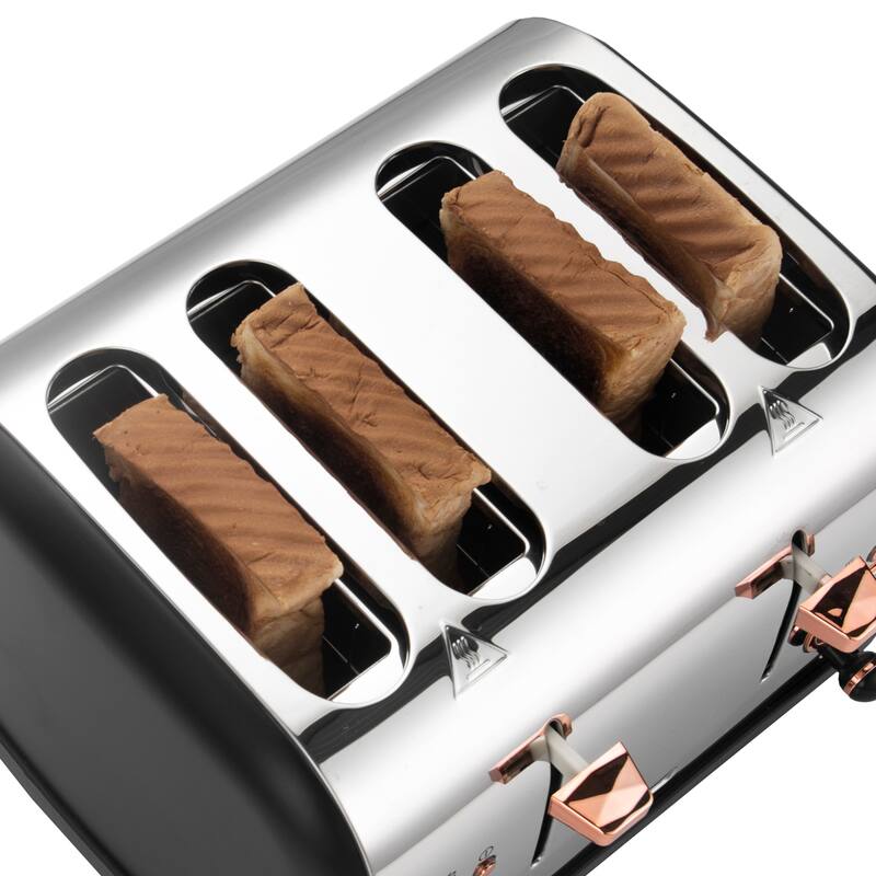 MegaChef 4 Slice Wide Slot Toaster with Variable Browning - 4 Slice