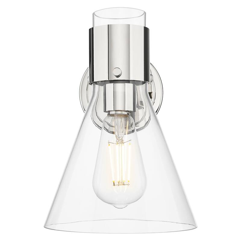 Innovations Lighting 464-1W-G464C-7CL Lawton Cone 9" Tall Bathroom