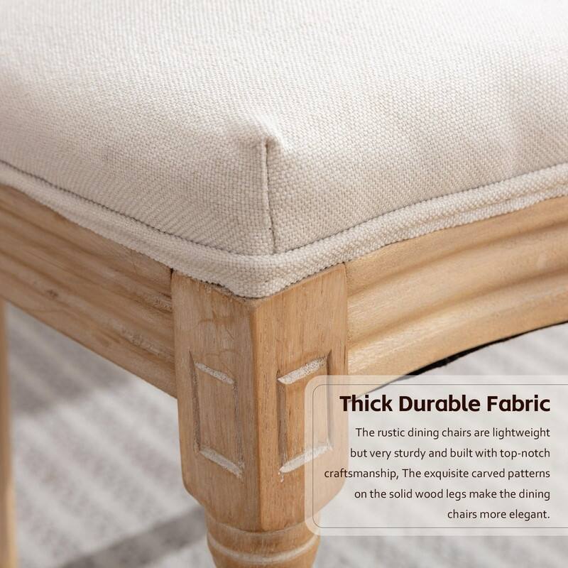 Upholstered French Style Nailhead Dining Chairs(Set of 4)