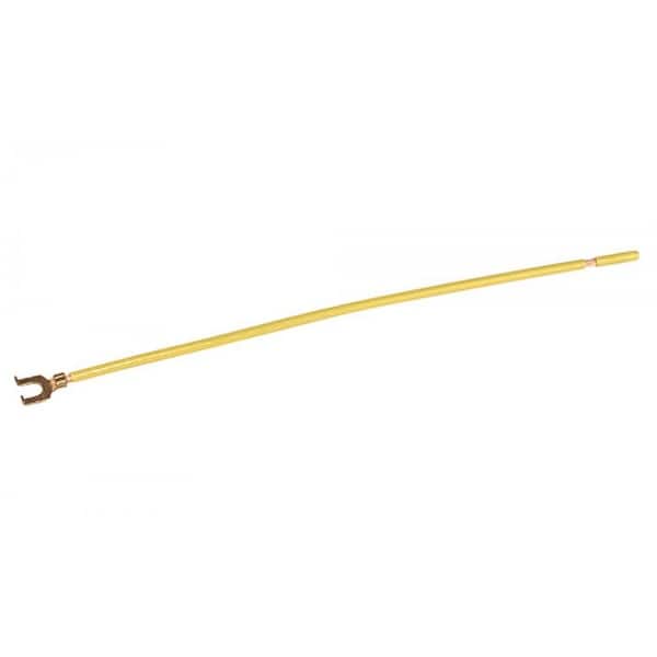 10 Pcs, 8 in. Yellow 12 Gauge Stranded Wire Grounding Pigtail with Fork