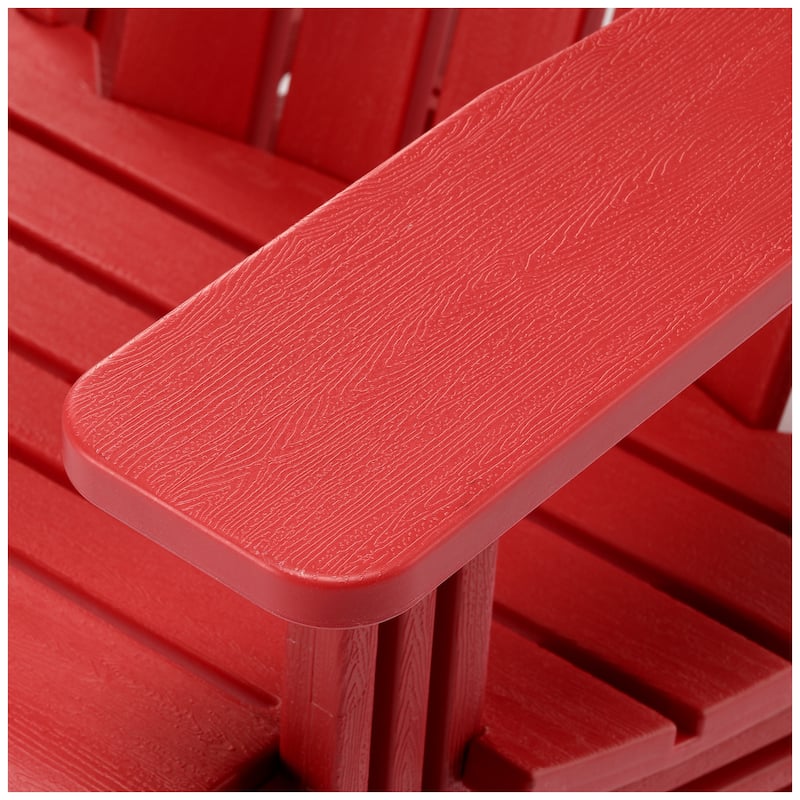 Polytrends Coastline Outdoor Poly Adirondack Chair with Ottoman