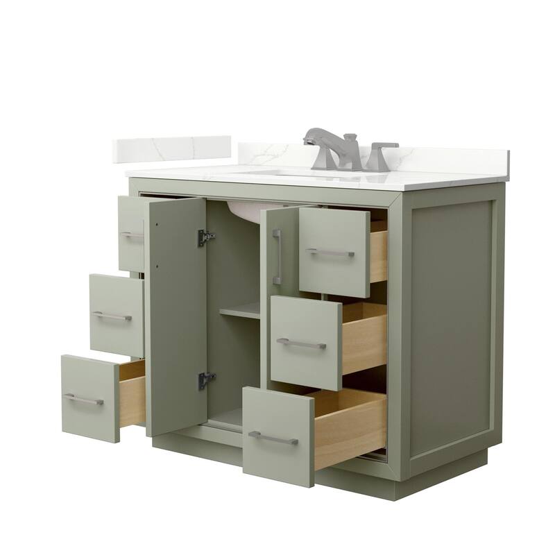 Wyndham Collection WCF111142S-QTZ-US3MXX Icon 42" Free Standing Single
